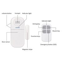 Sistema de dispositivo de alarma de entrada antirrobo inalámbrico Mini sensor de seguridad portátil Alarma antirrobo para puertas y ventanas