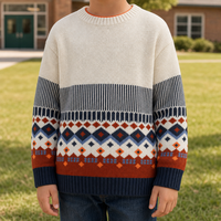 Sweat-shirts d'hiver pour enfants OEM, logo personnalisé, vêtements à manches longues pour enfants, vente en gros de chemises de sport rayées pour enfants