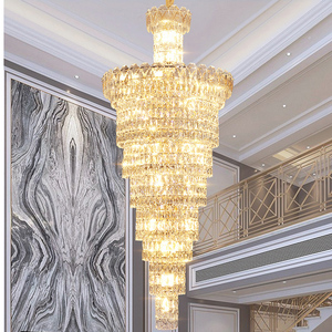 Lampu Gantung Kristal Bulat untuk Ruang Tamu Hotel Mewah Pasca-modern, Cocok untuk Langit-langit Tinggi - Product Image 3