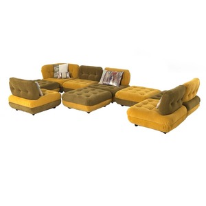 Bloque de tofu moderno de lujo con luz nórdica, módulo <span class=keywords><strong>Rochi</strong></span> Bobois, combinación de esquina, sofá de tela, conjunto de sofá de jardín para exteriores - Product Image 6