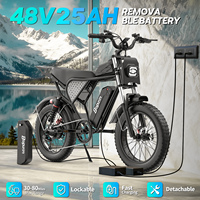 Bicicleta Eléctrica de Montaña Enduro con Suspensión Completa, Neumáticos Anchos, Alarma y Bluetooth, Disponible en Stock