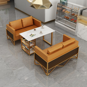 Canapé de bureau en tissu avec structure métallique, design moderne et durable pour chambre et bureau - Product Image 4