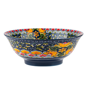 Bohemian Retro Light Luxury Ceramic 6-Piece Tableware Set Rice Bowl <b>Large</b> <b>Plate</b> Ethnic Feng Shui Pot Salad Bowl-Business Gift - Product Image 5