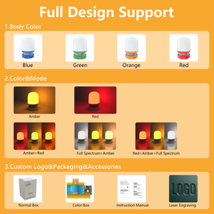 <span class=keywords><strong>Veilleuse</strong></span> LED portable à intensité variable pour chambre d'enfant, sans lumière bleue/scintillement, lumière rouge 1600K 625~630 nm - Product Image 5