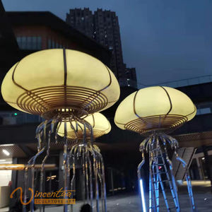 Vincentaa moderno personalizado <span class=keywords><strong>estatua</strong></span> <span class=keywords><strong>de</strong></span> metal grande medusas iluminación escultura al aire libre - Product Image 1