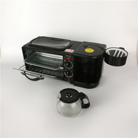 RTS Petit Déjeuner Machine à Sandwich Machine Oeuf Poêle à Frire Viande Torréfacteur Faire Café 3 En 1 Multifonction Petit Déjeuner Machine