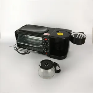 ארוחת בוקר יצרנית כריך מכונה ביצת מחבת צליית בשר לעשות קפה 3 ב 1 משולב ארוחת בוקר מכונה