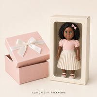 Poupée de mode personnalisable de 18 pouces avec tenue rose blush et chaussures, OEM/ODM, ensemble de poupées de haute qualité pour cadeaux