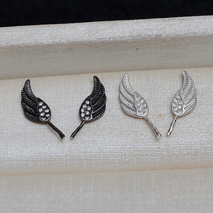 อุปกรณ์ทำเครื่องประดับเงินแท้ S925 รูปปีกปีศาจน้อย สไตล์บาโรก อเนกประสงค์ สำหรับงาน DIY รุ่น 4101 - Product Image 1