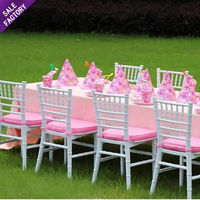 Chaises Chiavari en plastique blanc pour enfants, parfaites pour les événements d'apprentissage en maternelle, les banquets, les mariages, les fêtes