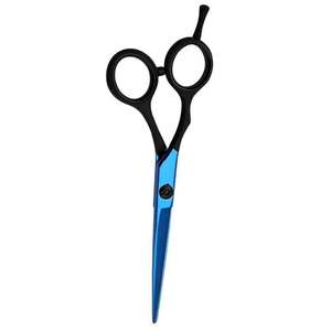 Tijeras de corte de pelo de peluquero de alta calidad, tijeras de acero de Metal de peluquería de Color azul con reposapiés ajustable - Product Image 5