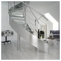 Escalier courbé rond moderne Prima pour zone d'exposition commerciale