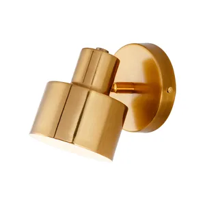 Interior Brass Color Wall Sconce Lamp living room wall decor bedroom bedside aisle staircase E27 wall lamp for Hotel Decor