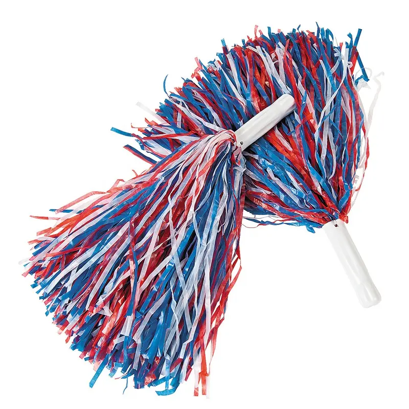 Factory Direct Sell Cheer Squad Pompoms Cheerleading Patriotic Cheer Pom Poms