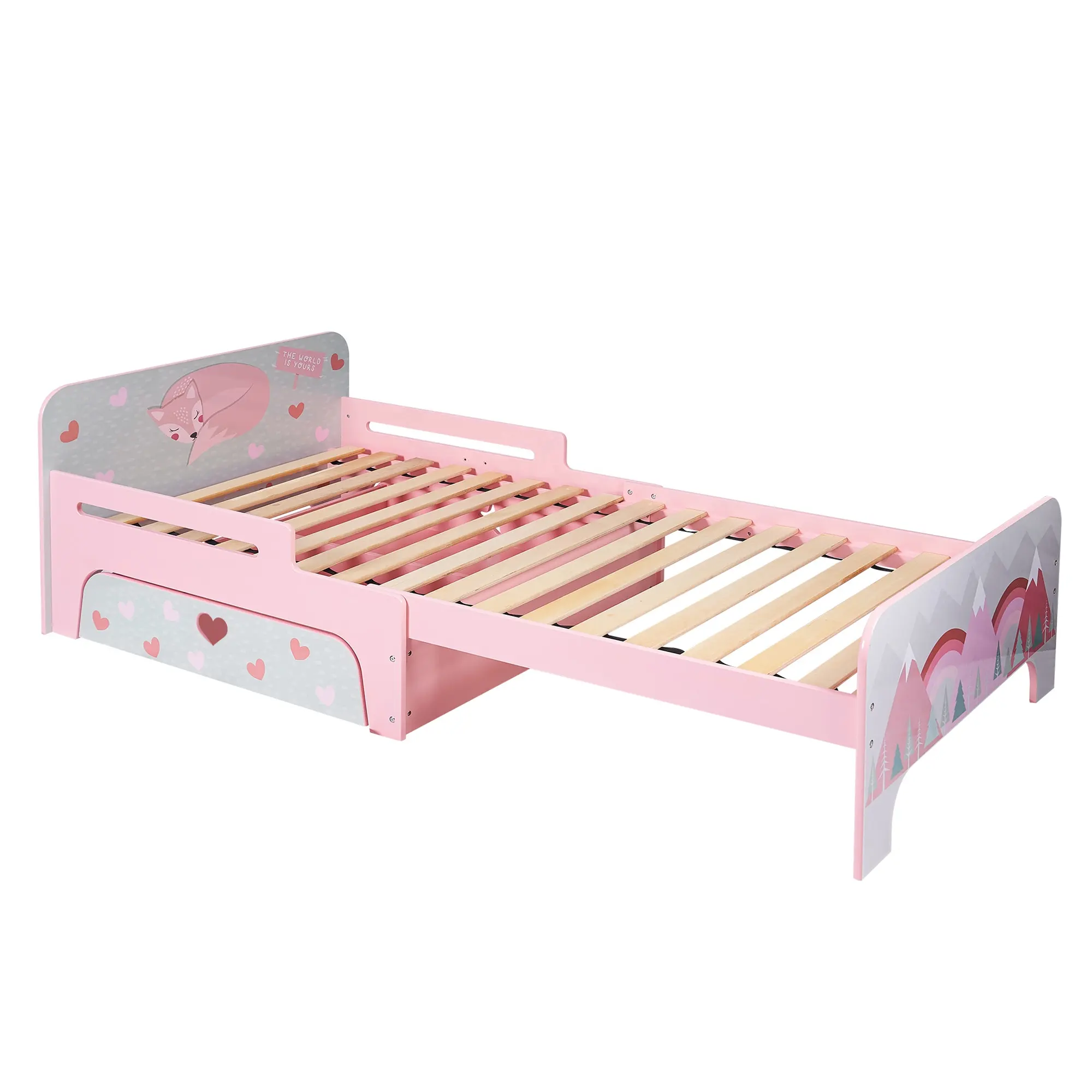 Toffy   Friends Wooden kids bed toddler bed kids furniture extension bed