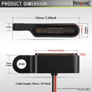 <span class=keywords><strong>Moto</strong></span> modifiée avec des <span class=keywords><strong>mini</strong></span> clignotants séquentiels à LED installés sous la tige du rétroviseur et le levier de frein. - Product Image 6