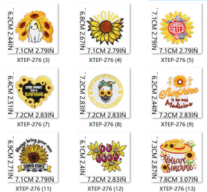 靴独自のサンシャイン刺繍服パッチカスタムひまわり刺繍アイロンパッチ服帽子用 - Product Image 5