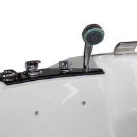 Baignoire thermale à hydromassage en acrylique baignoire à remous intérieure multifonction spa d'angle avec douche pour 3 personnes