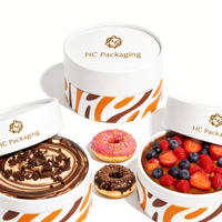 Meilleures ventes, boîte en papier ronde de luxe personnalisée, boîte cadeau en carton pour pâtisserie, logo personnalisé, fabricant
