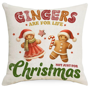 Dessin animé noël pain d'épice homme taie d'oreiller père noël taie d'oreiller noël renne housse de coussin DYM385 - Product Image 4