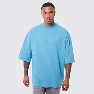Wholesale Custom Logo DTG Screen Graphic Printed Acid Wash Vintage Heavyweight Polyester/Cotton 460GSM Oversized Men T-<b>Shirt</b> - Product Image 1