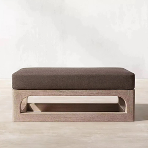 Ghế sofa Gỗ tếch rắn hàng đầu thiết lập các yếu tố ngoài trời kháng, hoàn hảo cho hành lang khách sạn, biệt thự, sân thượng và sân trong - Product Image 5