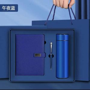 Promotion Company Logo University Graduation Souvenirs Leather Cover Customized A5 Notebook and <b>Thermos</b> <b>Cup</b> Gift Box Set - Product Image 4