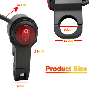 IP65 su geçirmez SPST KCD1 ON/OFF <span class=keywords><strong>12V</strong></span> ATV LED Rocker anahtarları 22MM motosiklet gidonu UTV sürüş işık için tak oyna - Product Image 2