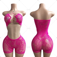 Tenue de pole dance sexy ELITES, lingerie en résille métallique, tenue de danse exotique, combinaison, bikini, lingerie, tenues de pole dance