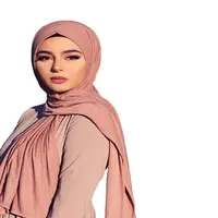 Écharpe hijab en tissu pashmina pour femmes,, bon marché et de bonne qualité, foulard en jersey, musulman