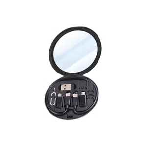 Kit adaptateur multi-câbles de voyage PD 60W 6-en-1 convertisseurs de câble de données de charge boîte de rangement de cartes miroir en cuivre pur pour l'utilisation de l'imprimante - Product Image 6