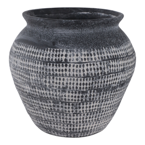 Vaso decorativo in ceramica testurizzata per soggiorno, decorazione per la casa, accessorio da tavolo, elegante vaso per fiori - Product Image 1