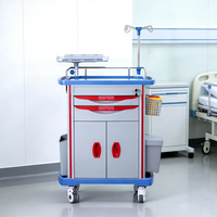 Chariot de Traitement Médical Multifonctionnel en Alliage d'Aluminium et ABS pour Anesthésie et Médicaments, Durable, pour Hôpitaux, Hôtels et Centres Commerciaux