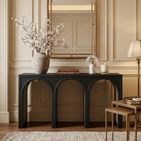 Table d'entrée en bois au design moderne et luxueux, table console en bois