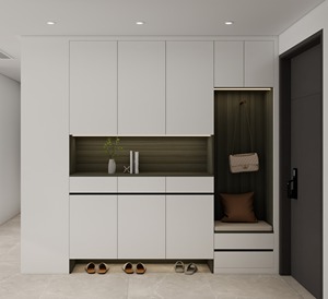 Armoire de rangement portable pour chaussures en bois massif blanc pour le salon, l'hôpital et l'hôtel-<span class=keywords><strong>Meubles</strong></span> à montage facile - Product Image 2