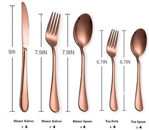 4/24 cái dao dĩa thìa đặt nhà bếp thép không gỉ Flatware <span class=keywords><strong>Set</strong></span> với món quà hộp gỗ - Product Image 6
