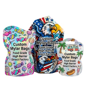 3.5g Custom Printed Childproof Die Cut Cali Style Mylar <b>Bags</b> Matte Opaque Smell Proof Stand Up <b>Zip</b> <b>Lock</b> Wholesale Factory Direct - Product Image 1