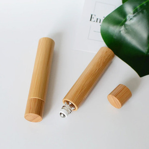 Vietnam WeWood Custom <b>10ml</b> Empty Essential Oil Glass Roll on Perfume <b>Bottle</b> Bamboo Packaging - Product Image 2