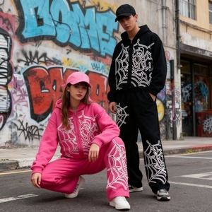 Oferta Caliente: Chándales de Invierno Estilo Americano Streetwear de Alto Gramaje con Estampado Gráfico 3D Bordado Personalizado y Sudadera con Capucha con Cordón Oversize - Product Image 3