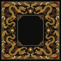 Tapis de Mahjong en Jacquard de Luxe Moderne avec Bordures Renforcées et Sac de Rangement – OEM, Marque Privée, Image Personnalisée Disponible, Vente en Gros pour le Poker