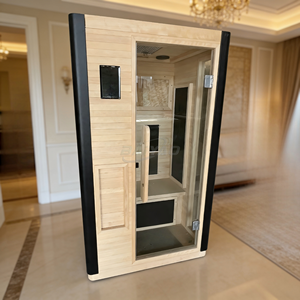 Sauna traditionnel pour 1-2 personnes avec douche à vapeur sèche en bois massif, sauna intérieur, poêle et accessoires pour hôtel - Product Image 4