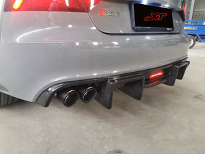 Labio de alerón de fibra de carbono con luz LED para <span class=keywords><strong>Audi</strong></span> <span class=keywords><strong>A7</strong></span> C7 S7 difusor de parachoques trasero Bodykit 2012-2015 - Product Image 5