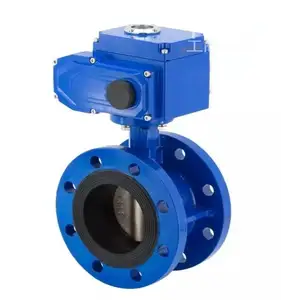 DN50-DN1200 D941X-16C Electric Control Soft Seal Steel Casting Flange Butterfly Valve