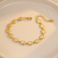 Bracelet chaîne en acier inoxydable de style vintage pour femme mode PVD plaqué or bijoux imperméables cadeau