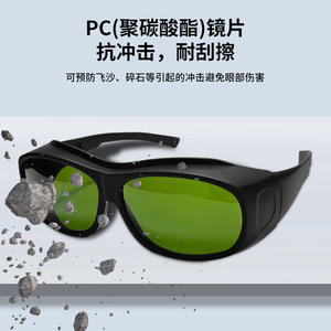 Gafas de seguridad para láser, montura negra, lente de 1,5mm, transmitancia del 30% para fototerapia de belleza, protección para el rejuvenecimiento de la piel - Product Image 4