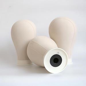 Canvas Foam Mannequin <b>Head</b> Block with Needle Holes and Multiple Sizes for Wig <b>Styling</b>, Display and Training - Product Image 3