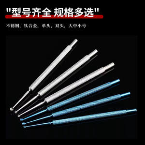 Raspador quirúrgico oftálmico de doble cabezal para la eliminación de verrugas, herramienta para la glándula de Meibomio, instrumento metálico para uso doméstico en dermatología - Product Image 4