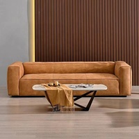 디자인 작풍 거실 가구 브라운 소파 2 seater 소파 현대 부분적인 소파 세트