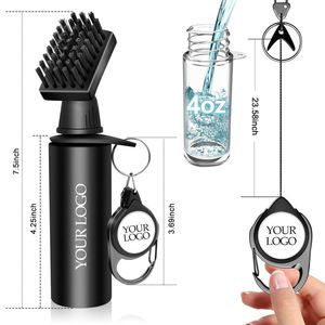 Brosse de nettoyage pour clubs de golf avec logo personnalisé OEM, bouteille d'eau en plastique avec brosse de nettoyage pour clubs de golf - Product Image 4