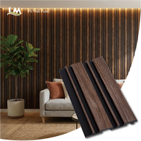 Panneau mural PS de style coréen haut de gamme, imperméable, à lattes en charbon de bois, panneau à lamelles 3D pour la décoration intérieure du plafond